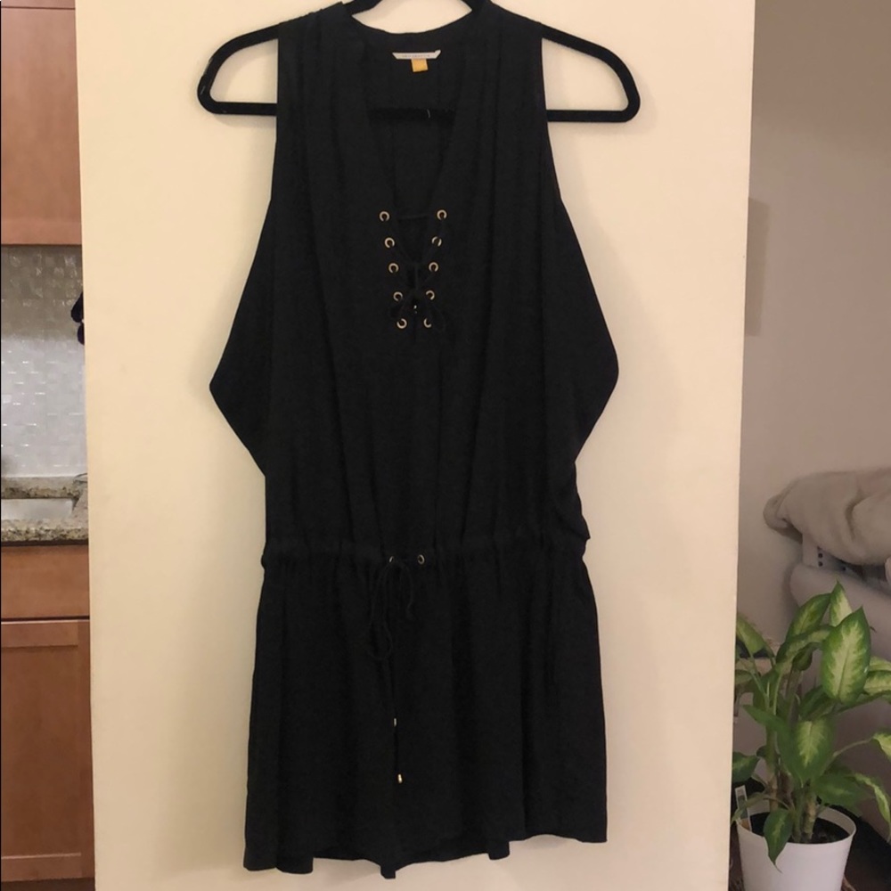 Black drawstring dress